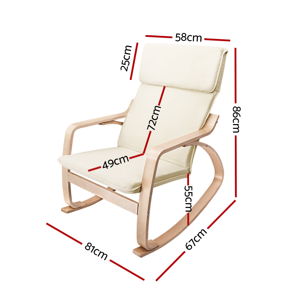 Artiss Rocking Armchair Bentwood Frame Aero