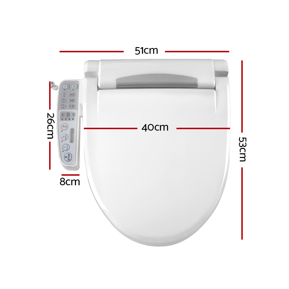 Cefito Electric Bidet Toilet Seat Cover Auto Smart Water Wash Dry Panel Control