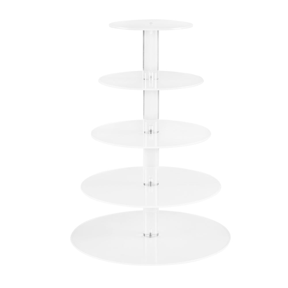 5-Star Chef Cake Stand 5 Tiers Acrylic Holder Display Round Clear Wedding Party