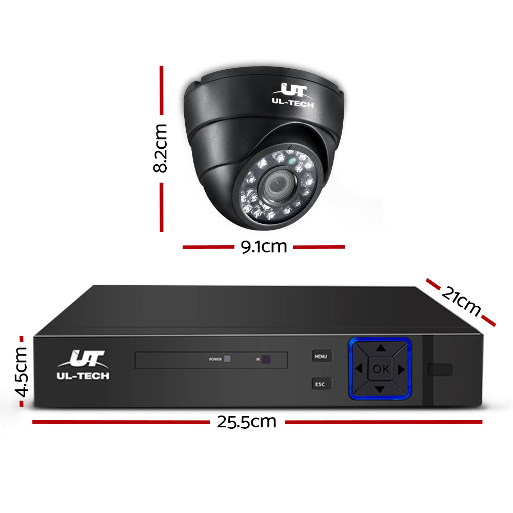 UL-tech CCTV Security System 8CH DVR 4 Cameras 2TB Hard Drive