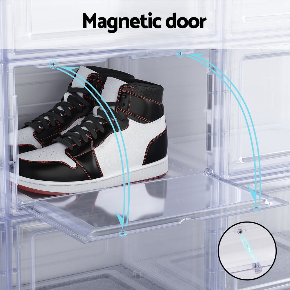 Artiss DIY Shoe Box Set of 6 Stackable Magnetic Door