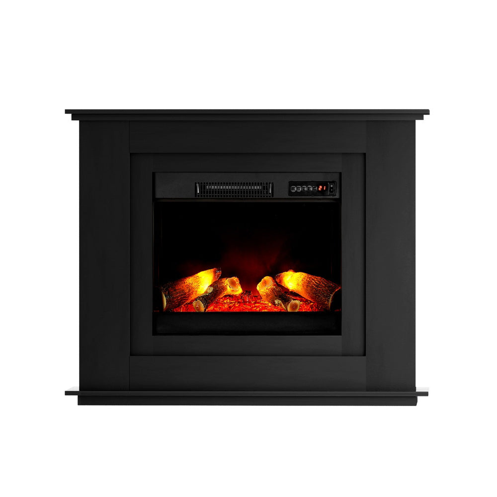 Devanti Electric Fireplace Fire Heater 2000W Black