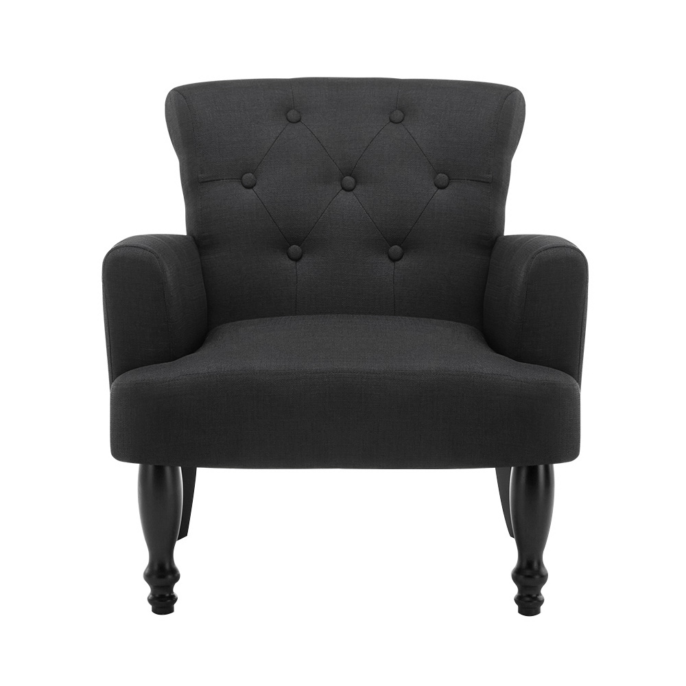 Artiss Armchair Wingback Charcoal Lothair