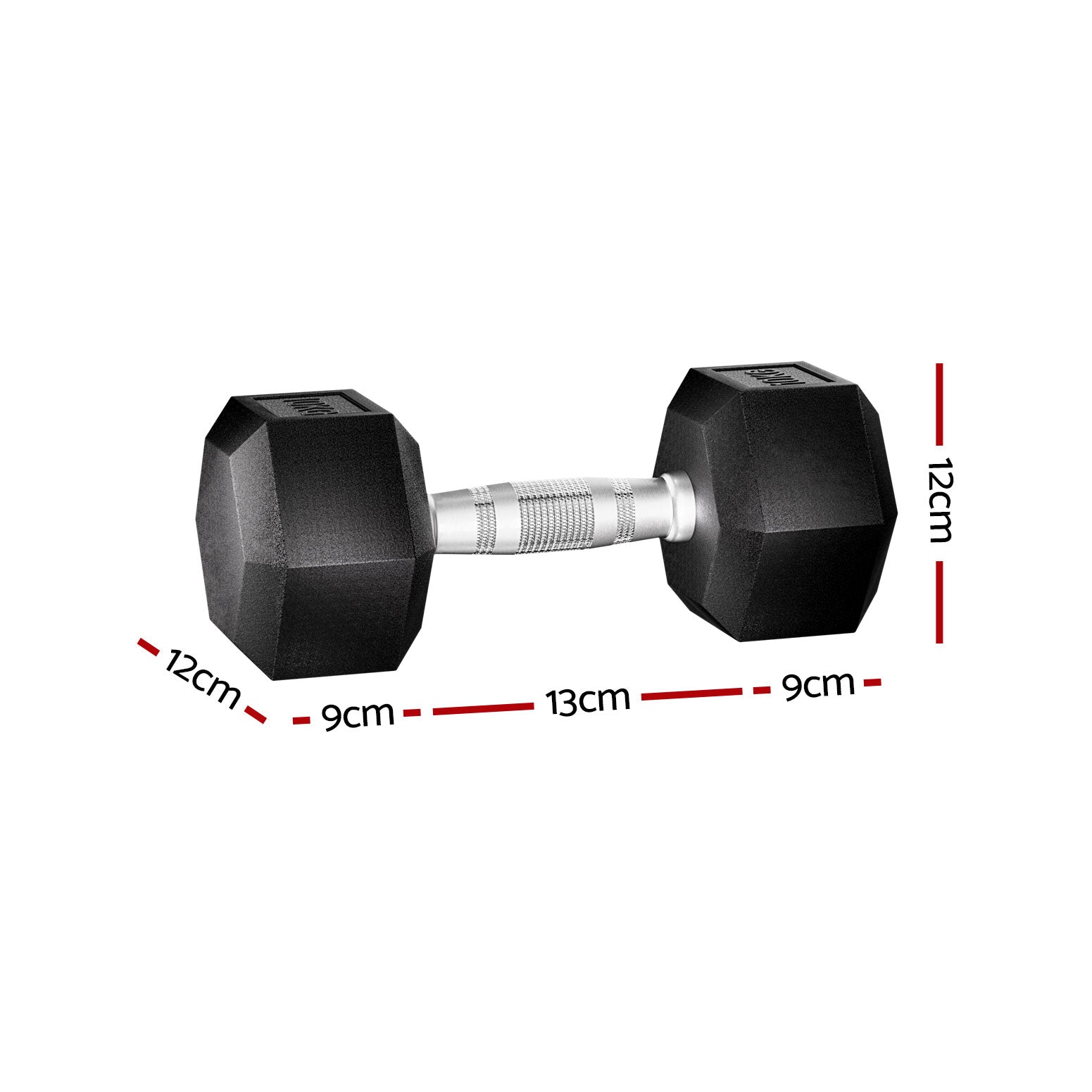 Everfit 20kg Hex Dumbbells Set Dumbbells Weights Lifting Bench Gym Workout 2x10kg