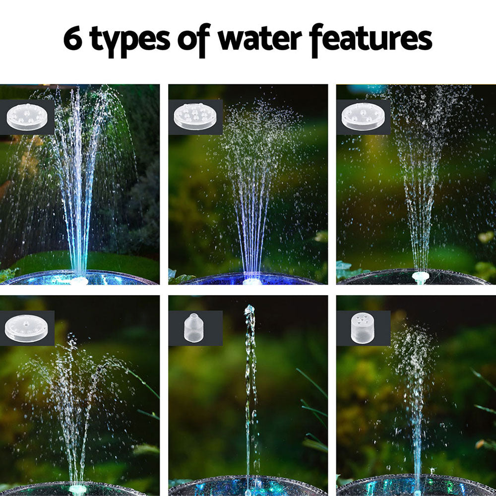 Gardeon Floating Solar Pond Water Fountain Pump Outdoor Fountains LED Light