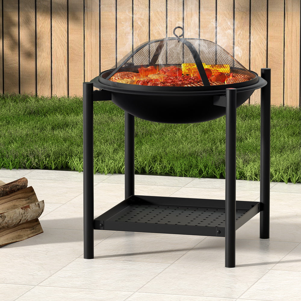 Grillz Fire Pit BBQ Grill 2-in-1 Outdoor