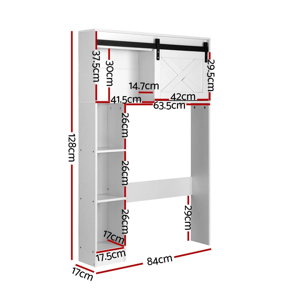 Artiss Bathroom Cabinet Over the Toilet Storage Organiser Laundry Shelf 128cm