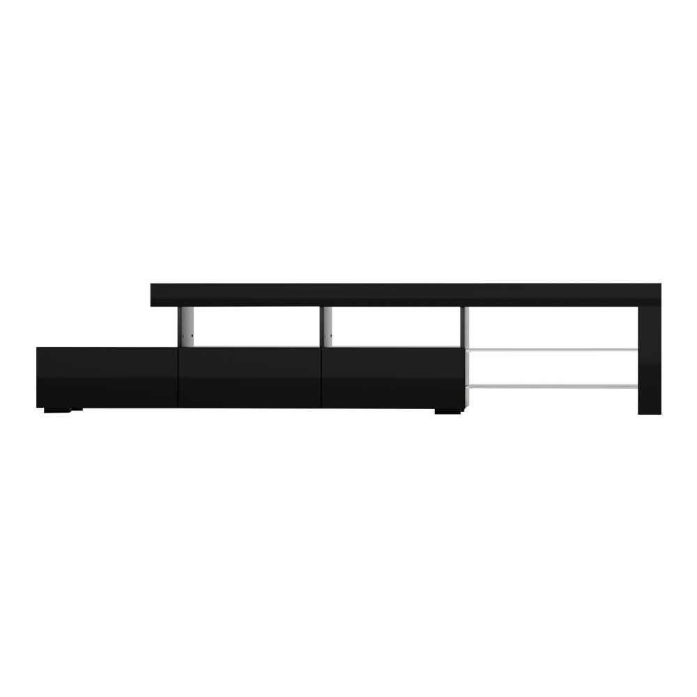 Artiss Entertainment Unit TV Cabinet LED 215cm Black Caya