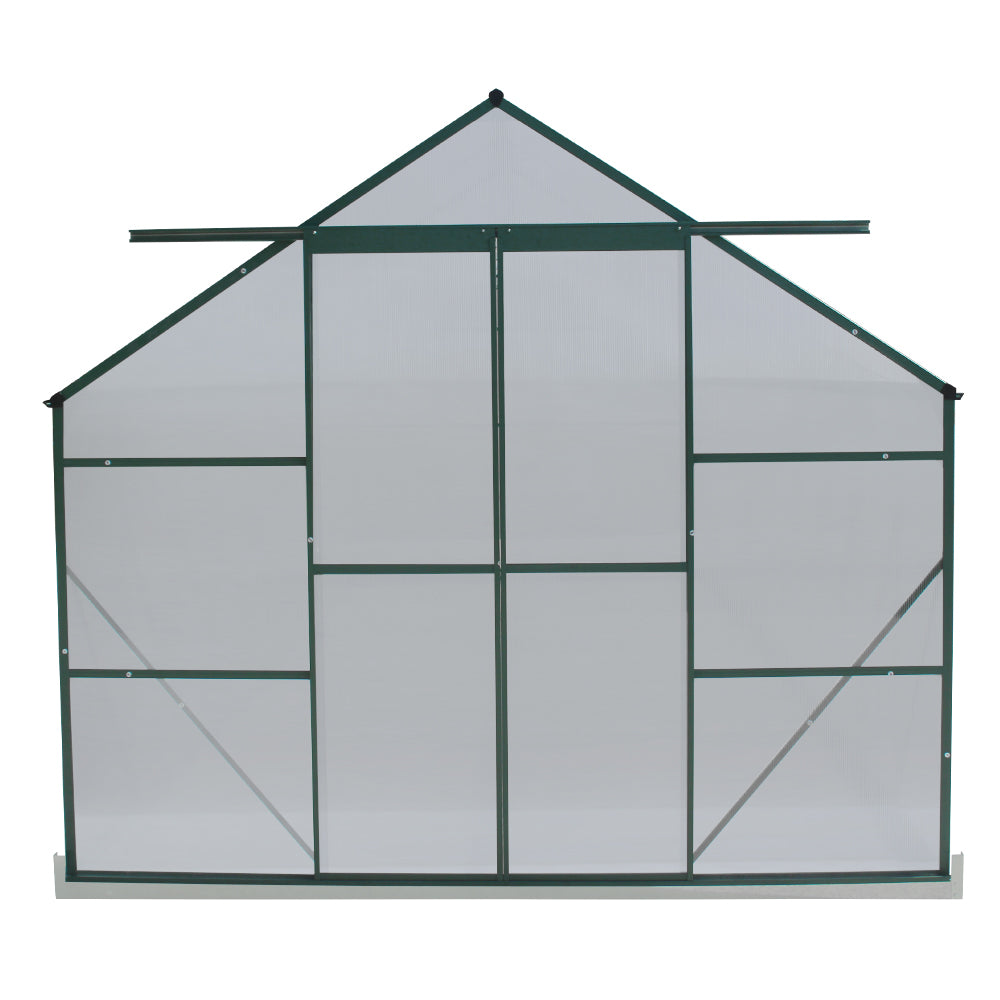 Greenfingers Greenhouse 6.3x2.44x2.1M Aluminium Polycarbonate Green House Garden Shed