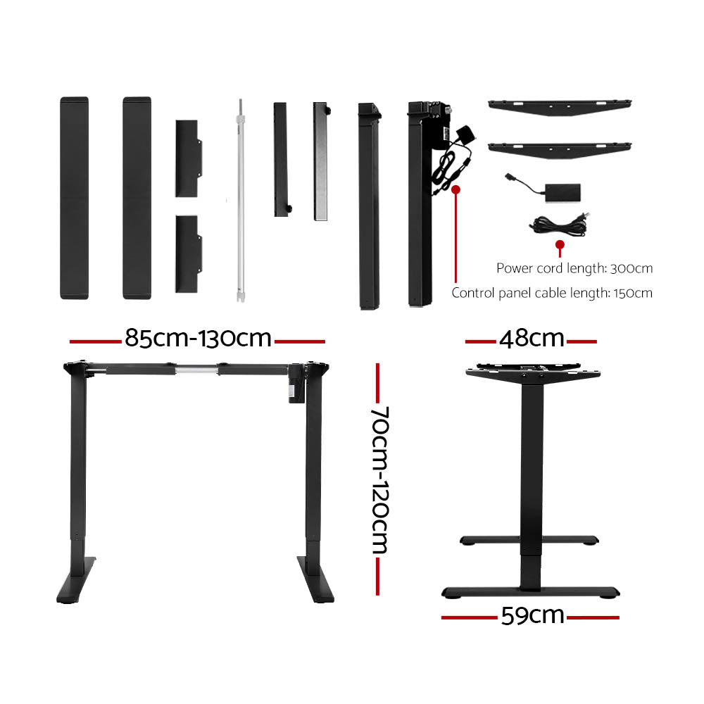 Artiss Standing Desk Motorised Walnut 120CM