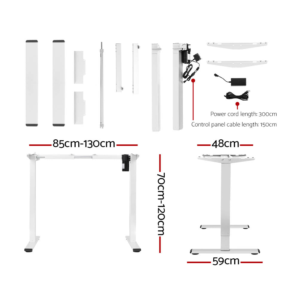 Artiss Standing Desk Motorised Sit Stand Desks White 120CM