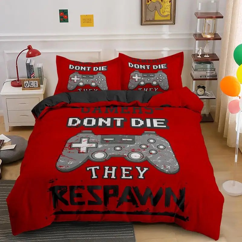 Gamers Respawn Quilt Cover Set