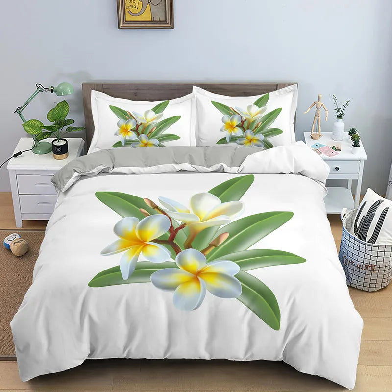 Frangipani Breeze Quilt Cover Set