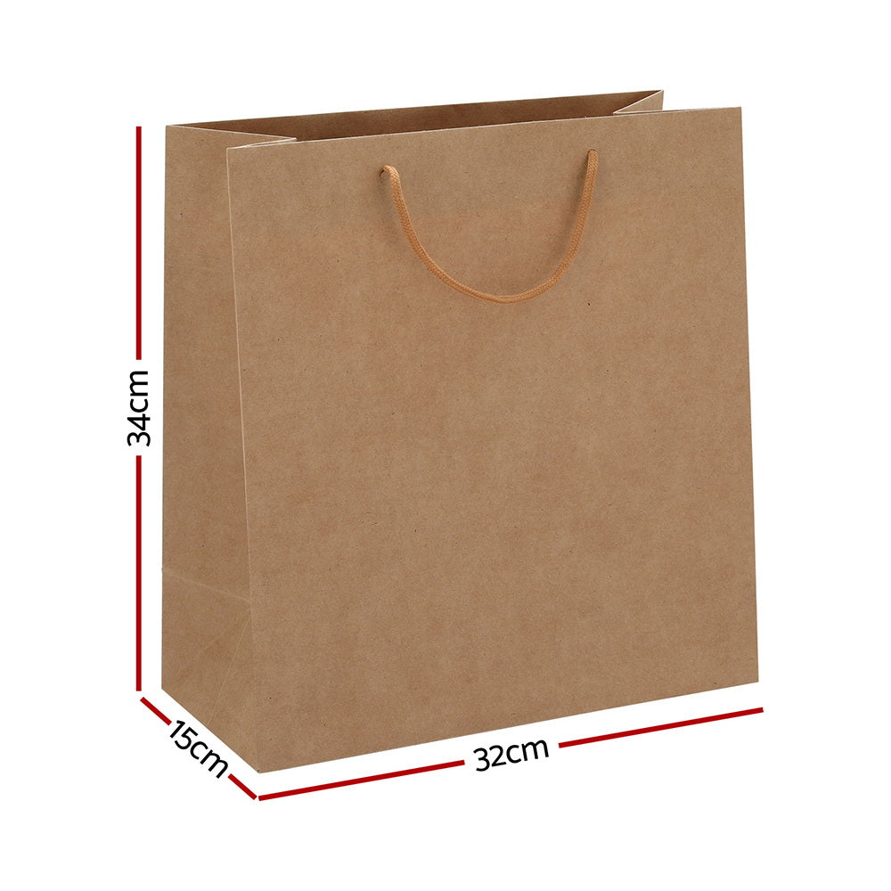 100pcs Bulk Craft Paper Bags Pack Brown Shopping Retail Gift Bags Reusable Brown