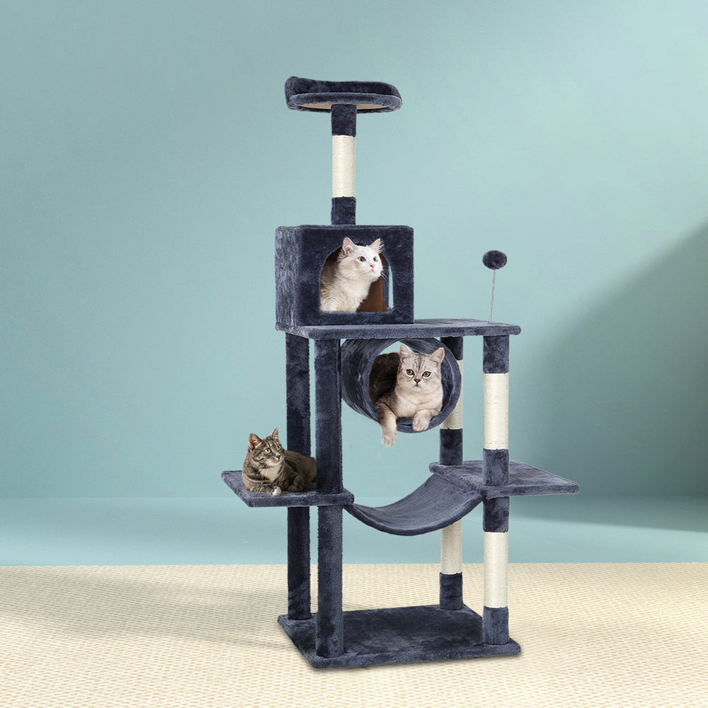 i.Pet Cat Tree 151cm Tower Scratching Post Scratcher Wood Condo House Bed Trees