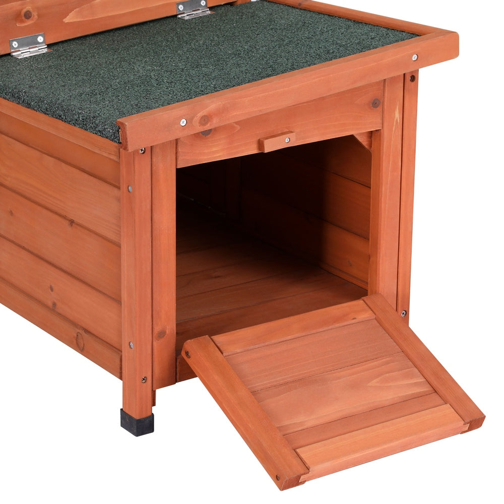 i.Pet Rabbit Hutch Outdoor Cat House Wooden Shelter Condo Small Enclosure Indoor