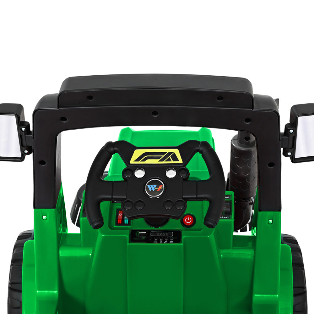 Rigo Kids Electric Ride On Car Street Sweeper Truck Toy Cars Remote 12V Green