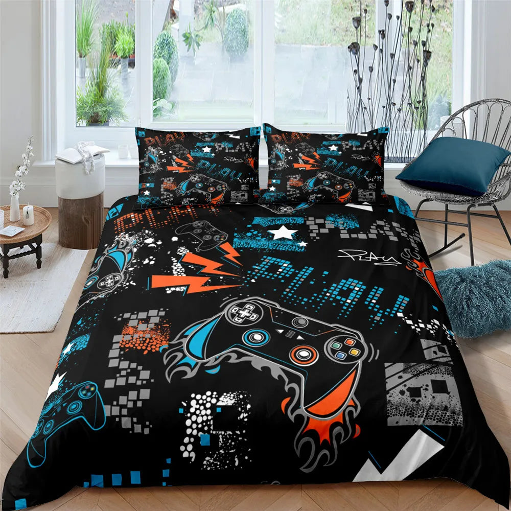 Play game controller quilt cover set