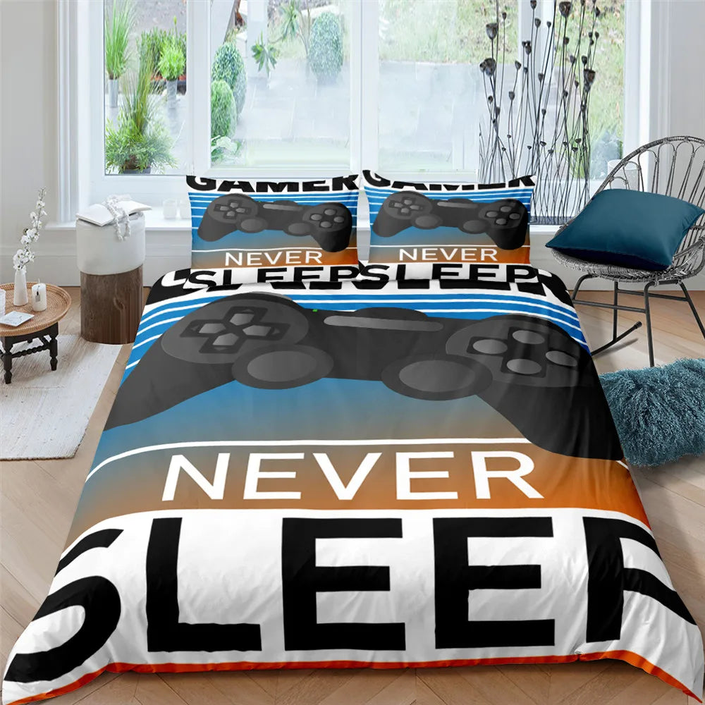 Never Sleep Gamer quilt cover