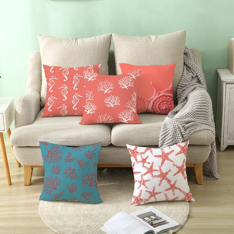 Cushion Cover Pink Coral Orange