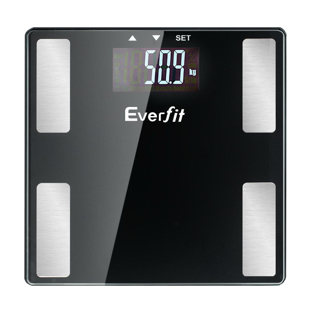 Everfit Body Fat Bathroom Scale Weighing Wireless Bluetooth Gym 180KG