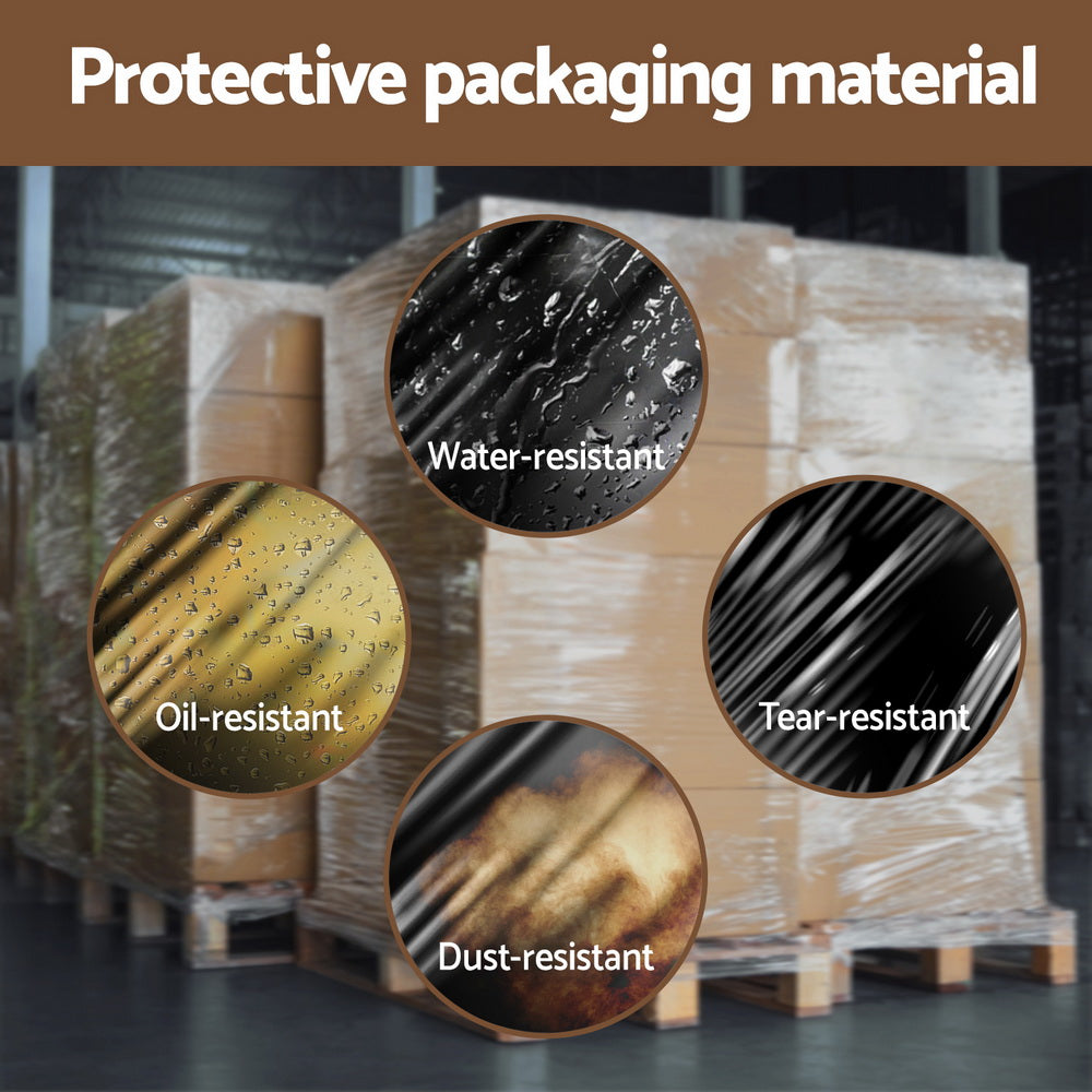 500mm x 400m Stretch Film Pallet Shrink Wrap 1 Roll Package Use Plastic Black