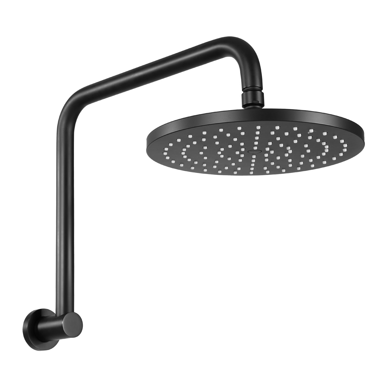 9'' Rain Shower Head Overhead High-pressure Swivel Black