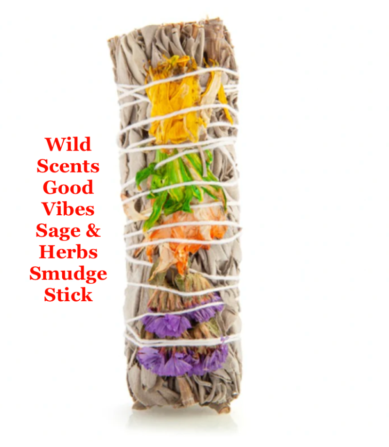 Wild Scents Good Vibes Sage & Herbs Smudge Stick