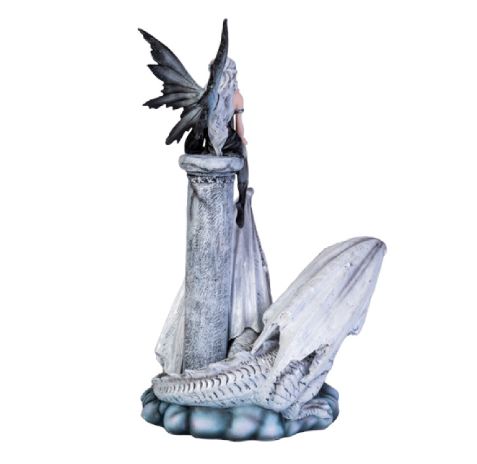 White Fairy Keeper Dragon Figurine