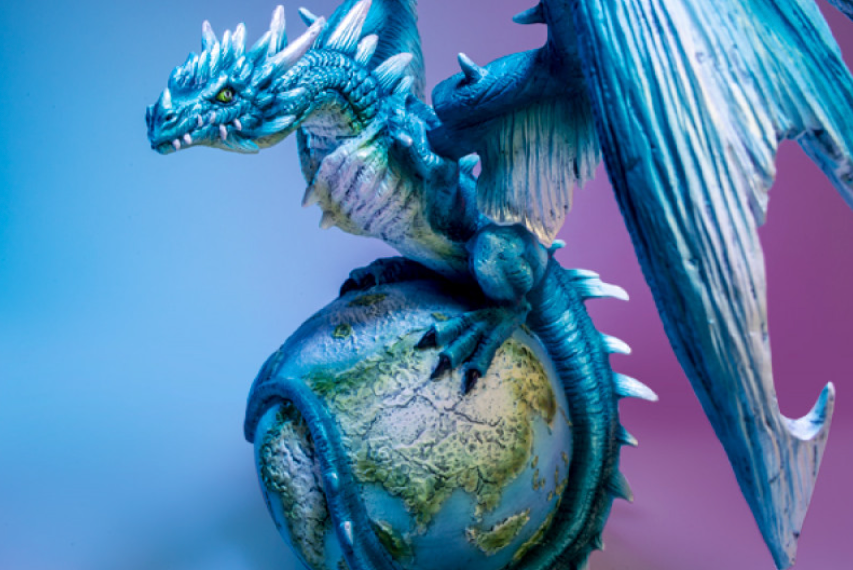 Earth Dragon and Globe Figurine