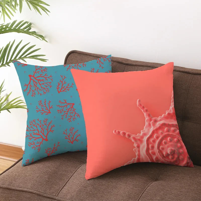 Cushion Cover Pink Coral Orange