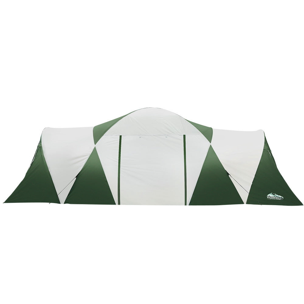 Weisshorn Family Camping Tent 12 Person Hiking Beach Tents (3 Rooms) Green * Cranbourne Stock