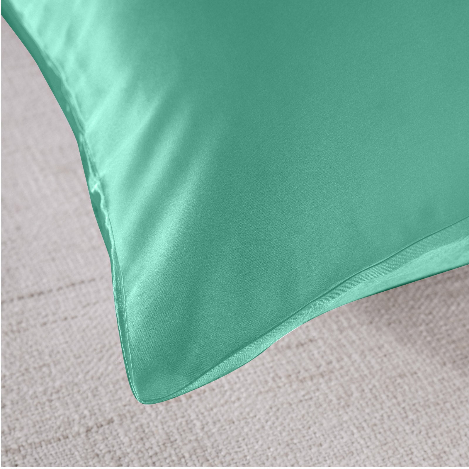 Royal Comfort Mulberry Soft Silk Hypoallergenic Pillowcase Twin Pack 51 x 76cm - Mint