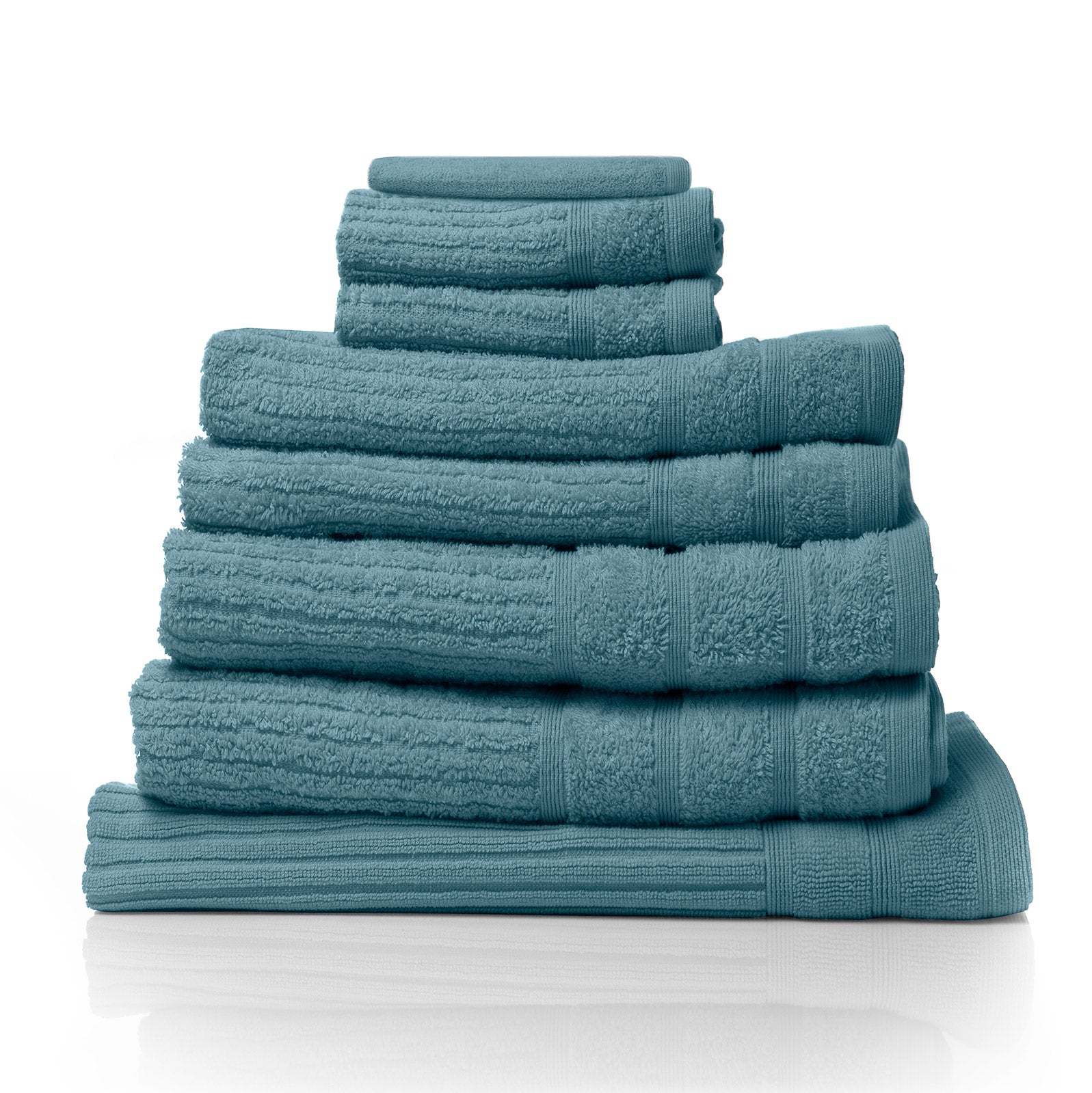 Royal Comfort Eden Egyptian Cotton 600GSM 8 Piece Luxury Bath Towels Set - Turquoise