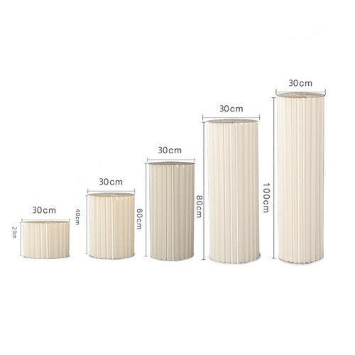 5 Hard Carboard Display Stand Round Plinth Cylinder Pedestal Wedding Flower