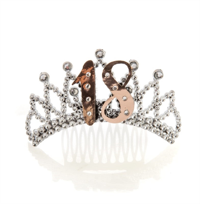 18th Rose Gold Silver Tiara