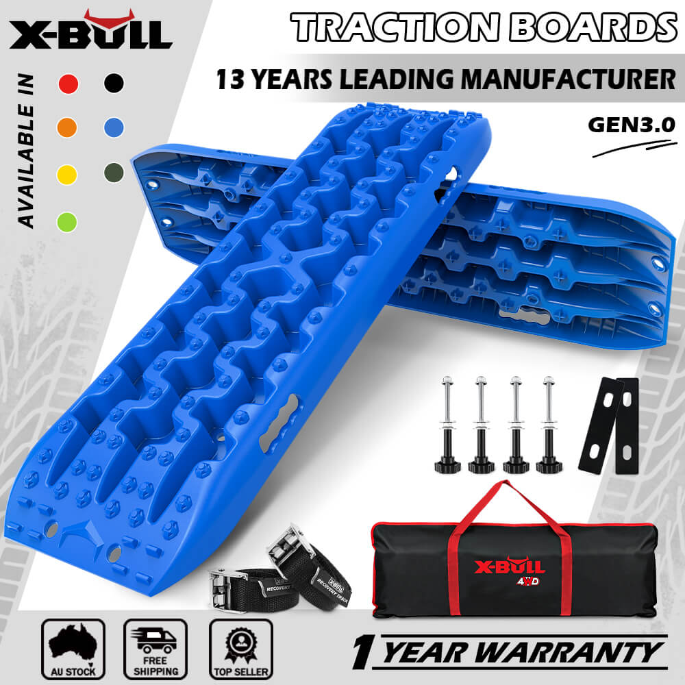 X-BULL 4WD Recovery Tracks Boards 10T 2PCS Snow Mud With Carry Bag Mounting Pins