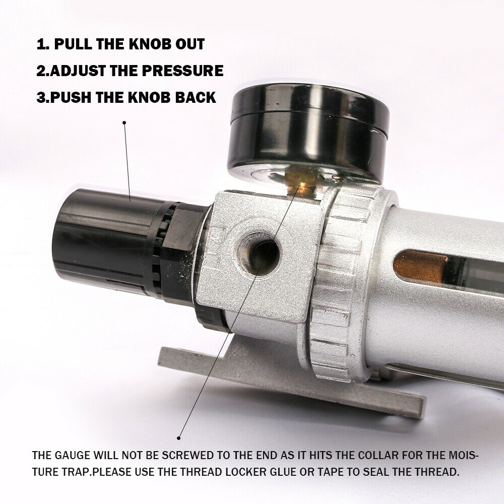 X-BULL Air Compressor Moisture Filter Water Trap Filter Regulator Mount Fitting