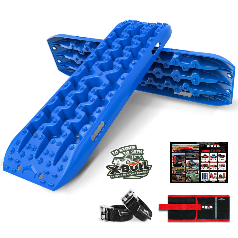 X-BULL Recovery tracks Mud Snow / Sand tracks / Grass 4X4 Caravan 2pcs 4WD Gen 3.0 - Blue