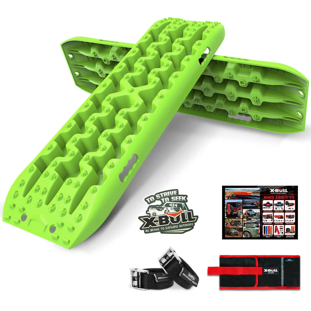 X-BULL Recovery tracks Sand tracks 2pcs Sand / Snow / Mud 10T 4WD Gen 3.0 - Green