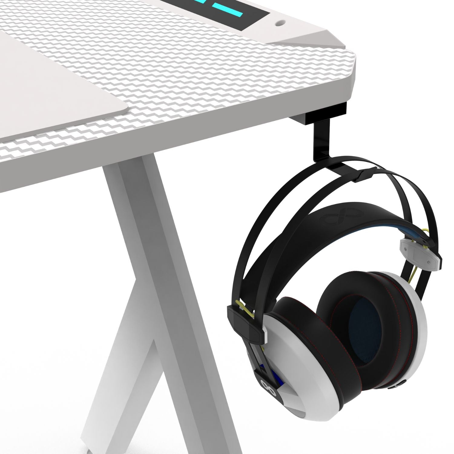 EKKIO RGB Gaming Desk Y Shape White 140cm