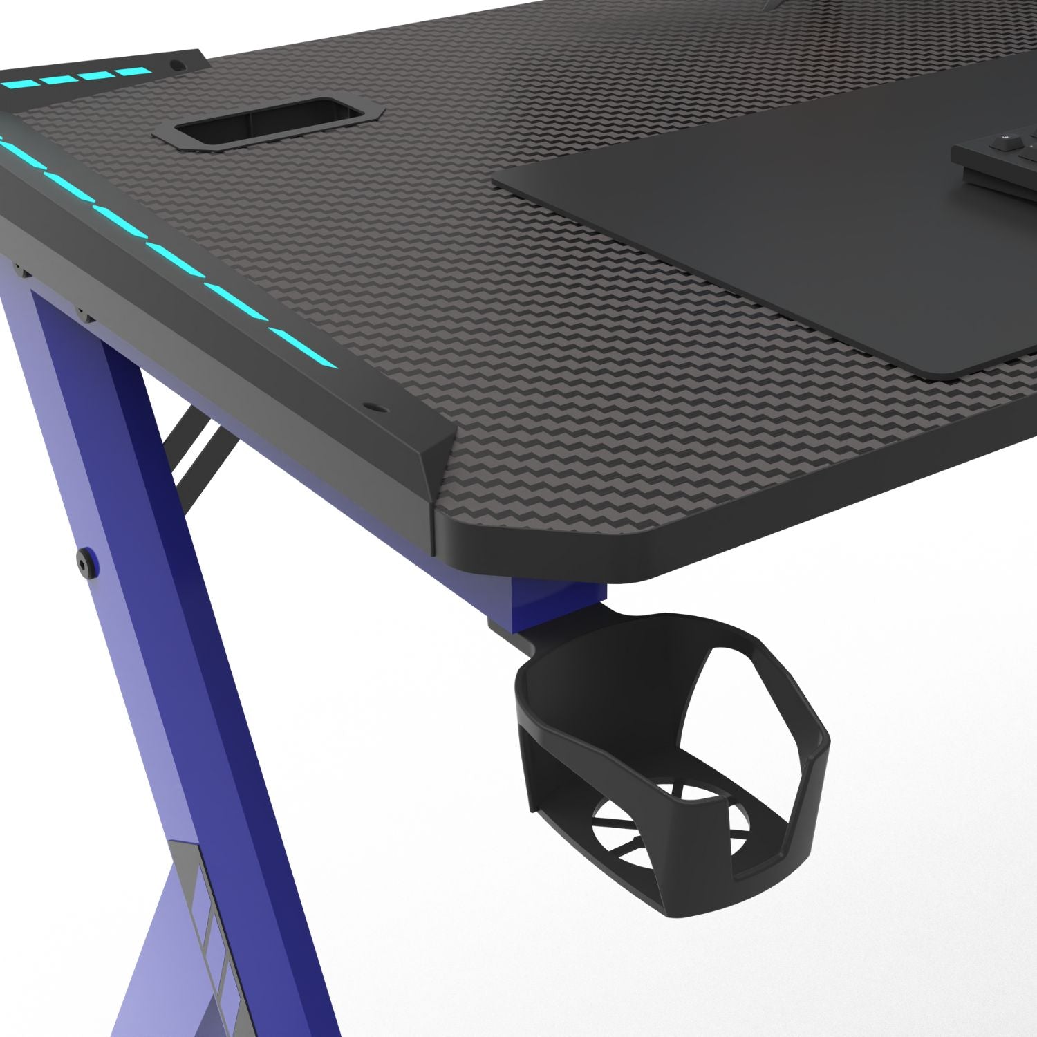 EKKIO RGB Gaming Desk Y Shape Blue 140cm