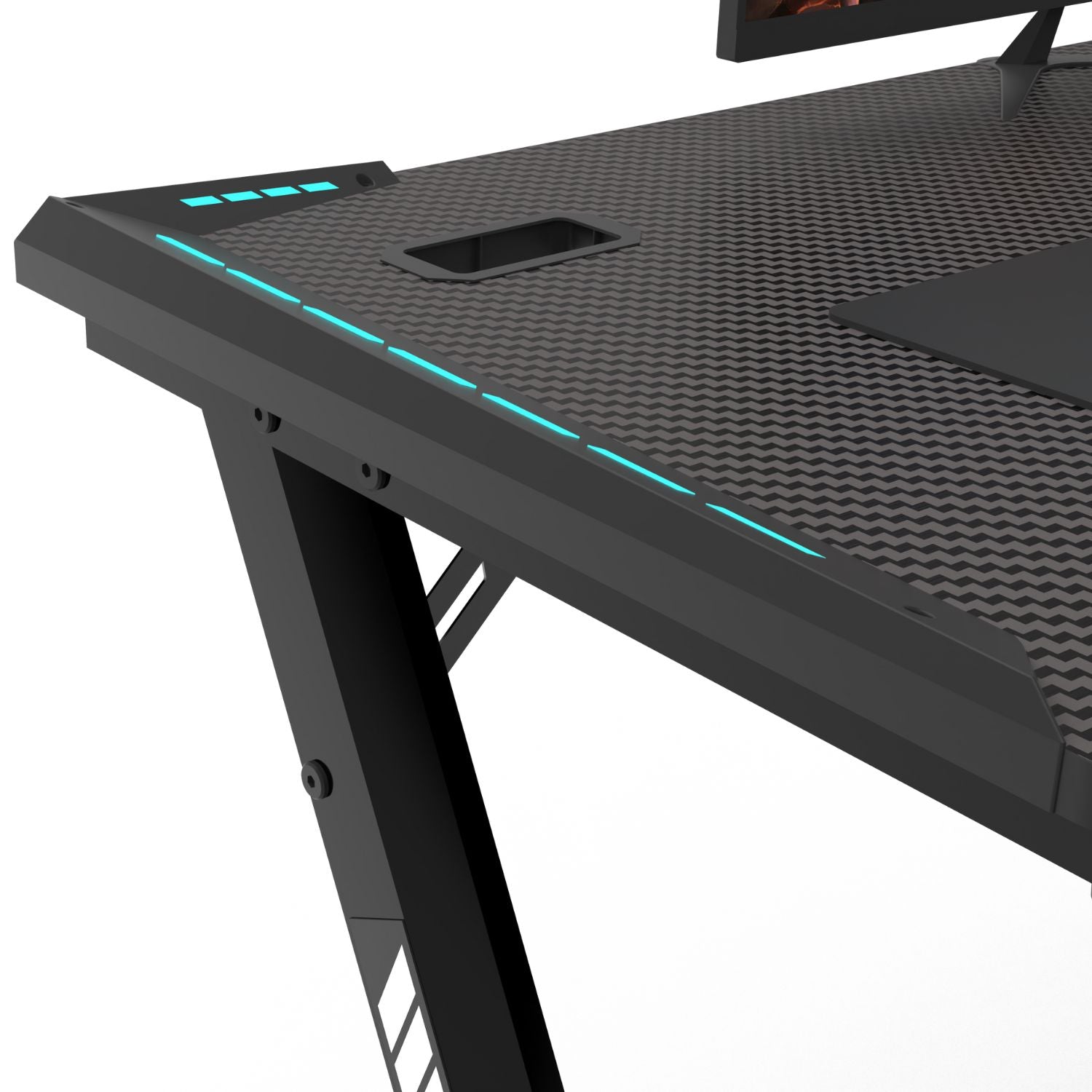 EKKIO RGB Gaming Desk Y Shape Black 100cm