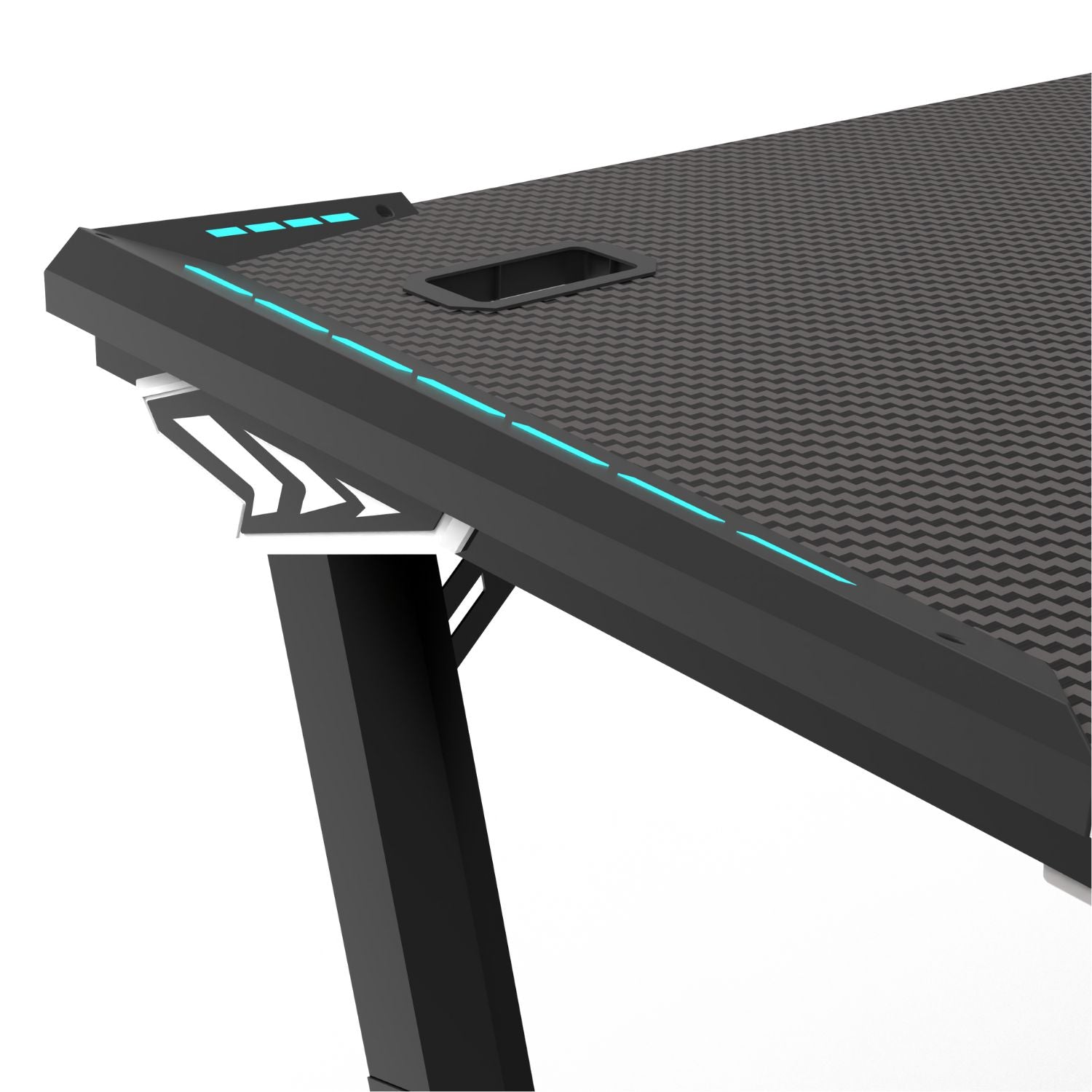 EKKIO RGB Gaming Desk Z Shape Black 100cm