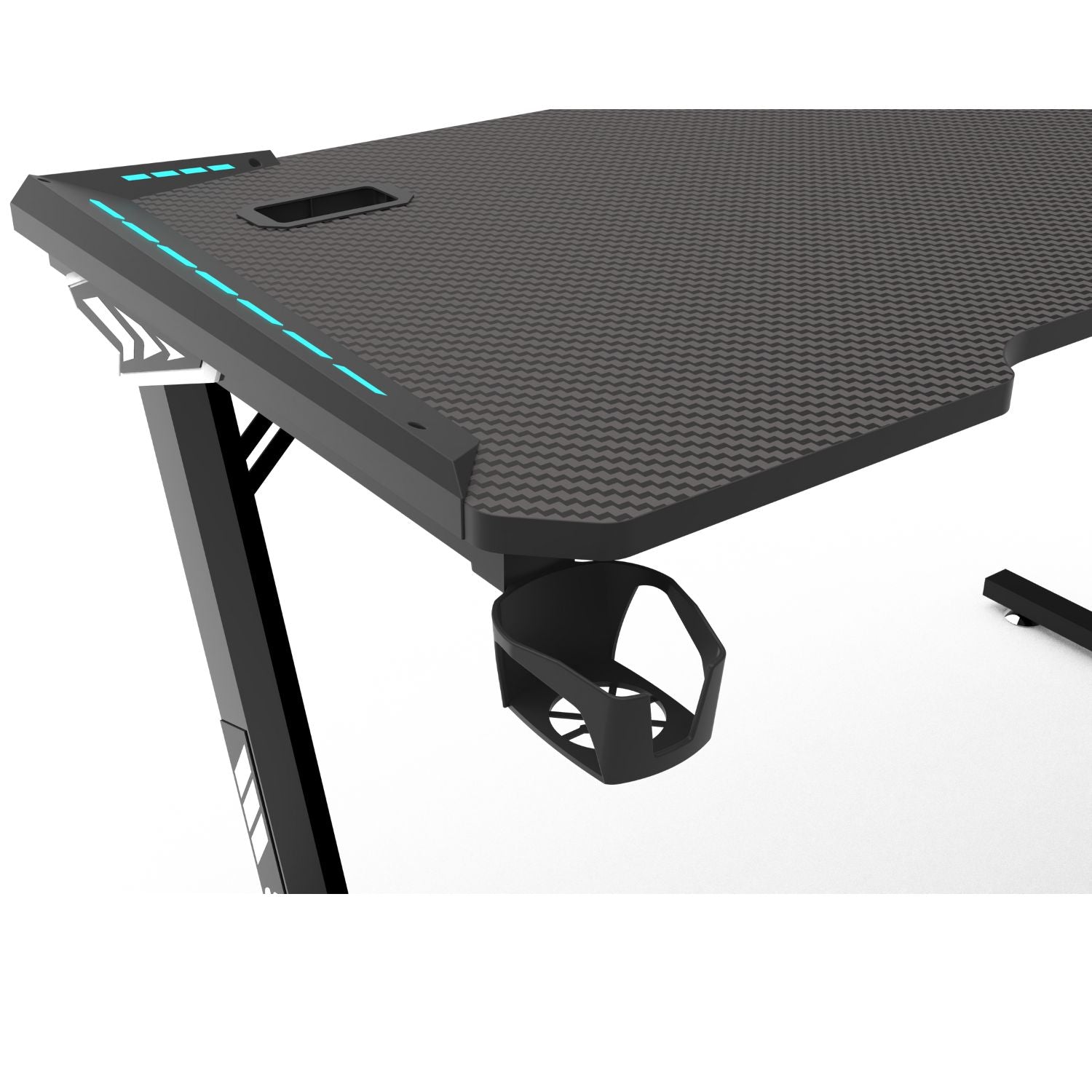 EKKIO RGB Gaming Desk Z Shape Black 120cm