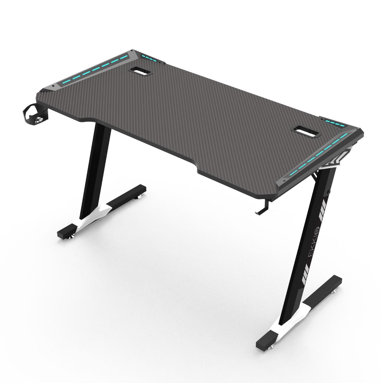 EKKIO RGB Gaming Desk Z Shape Black 140cm