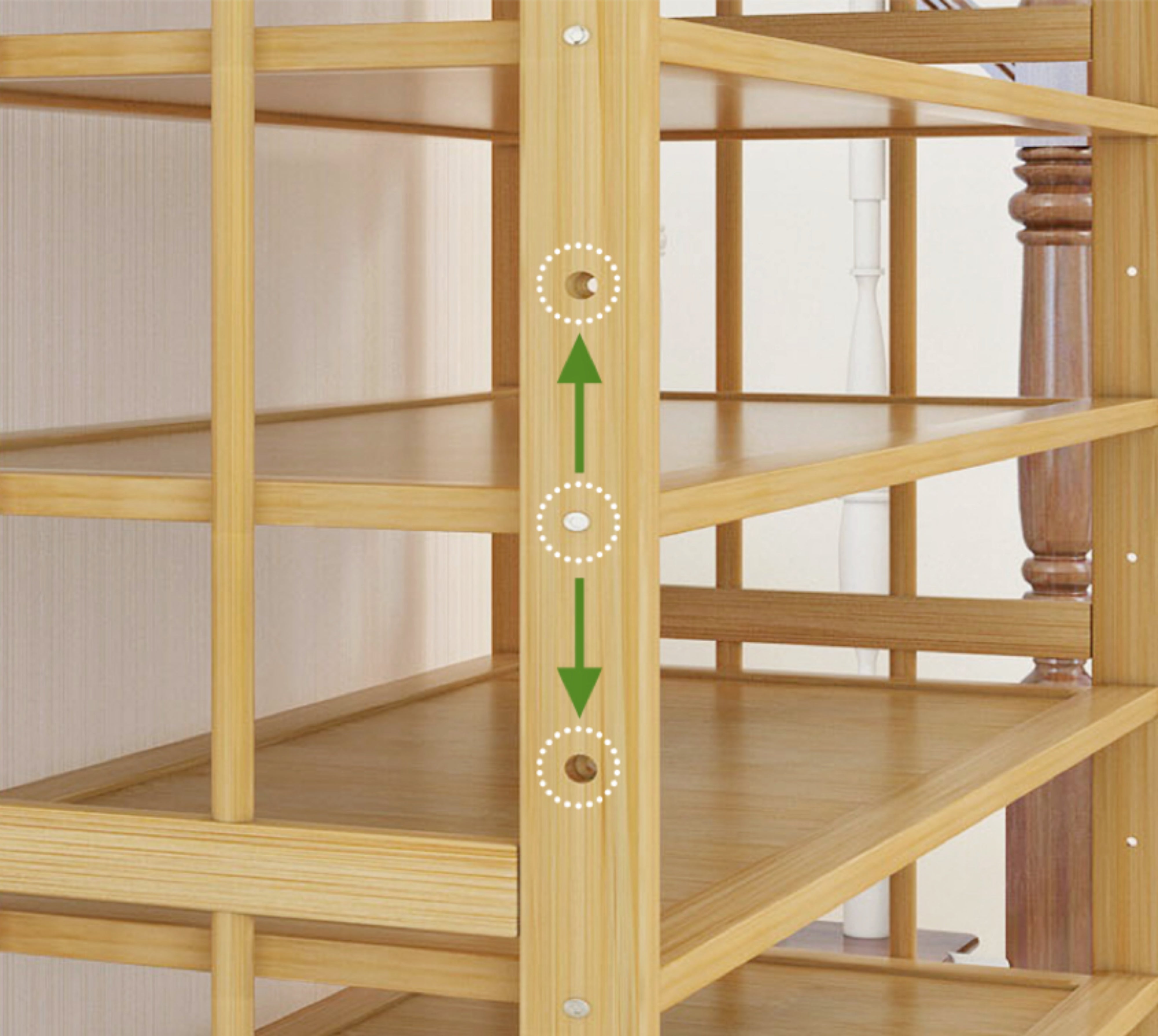 Ekkio 10-Tiers Bamboo Shoe Rack