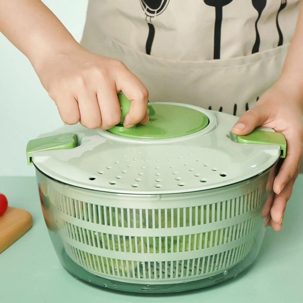 GOMINIMO 3-in-1 Multifunctional 4L Salad Spinner (Avocado Green)