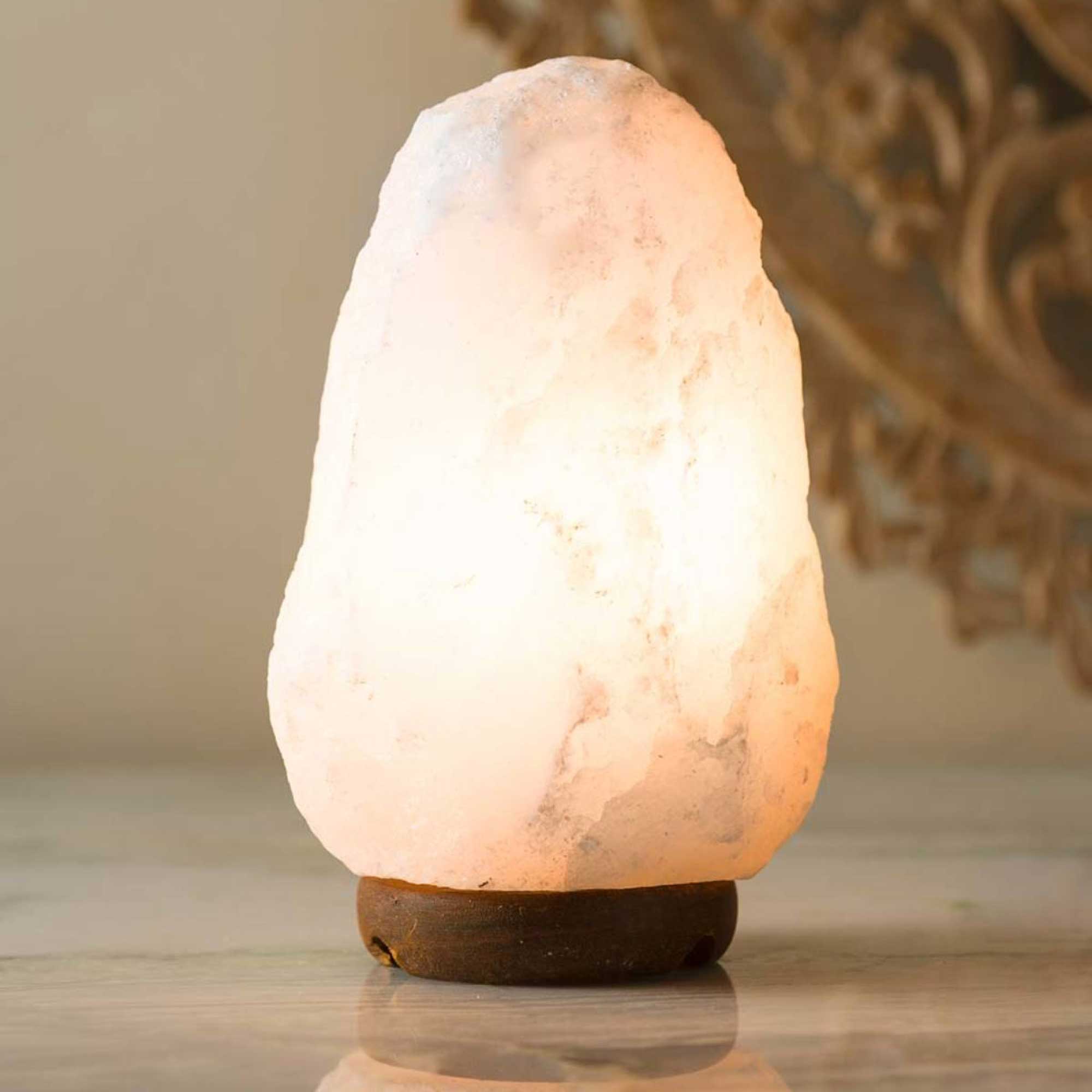 12V 12W 1-2Kg Himalayan White Salt Lamp Crystal Rock Natural Shape Unique Lamps