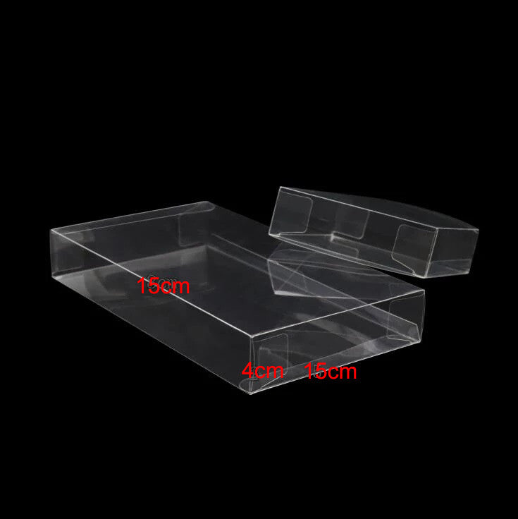 10 Pack Clear PVC Boxes – 15x15x4cm Small Bomboniere